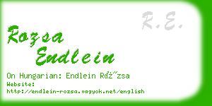 rozsa endlein business card